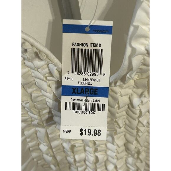 NWT Style & co XL Eggshell Ruffled Blouse - Picture 3 of 5